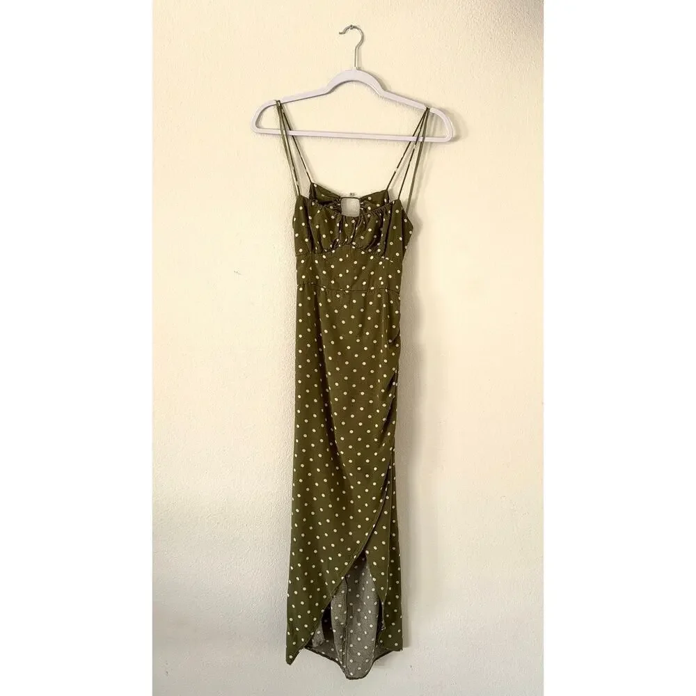 Zara Polka Dot Midi Slip Dress - Picture 3 of 4